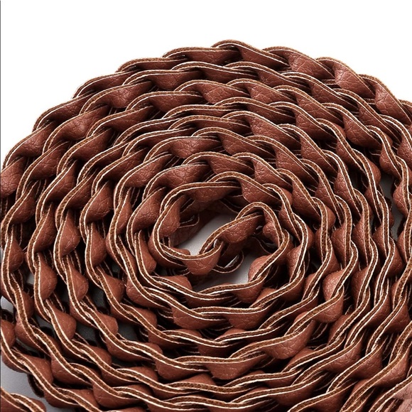 Braided Skinny Woven Tassel Belt Necklace - Picture 7 of 9